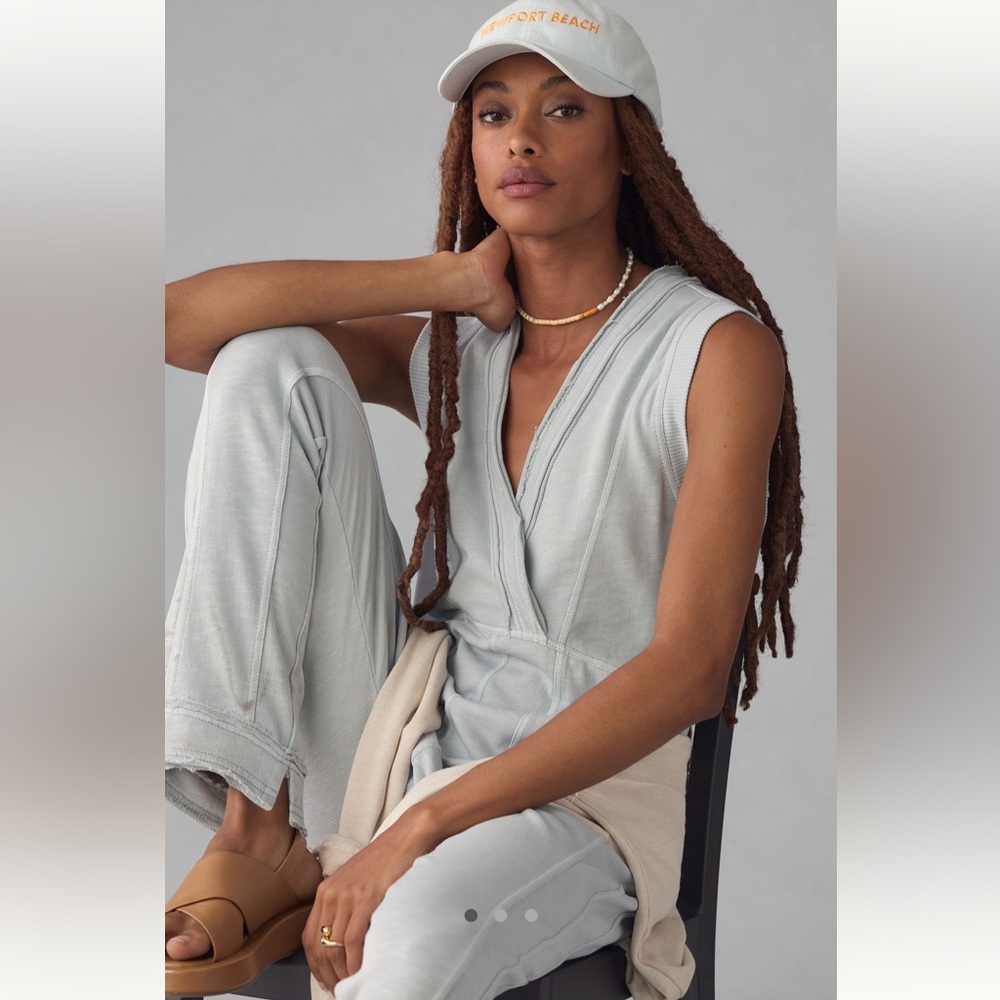 Daily Practice by Anthropologie Landing Jumpsuit - Light Grey